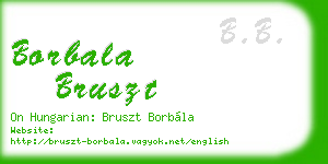 borbala bruszt business card