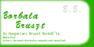borbala bruszt business card